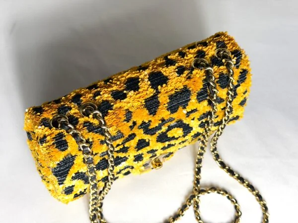 Chanel 26A Leopard Sequins Mini Flap Bag