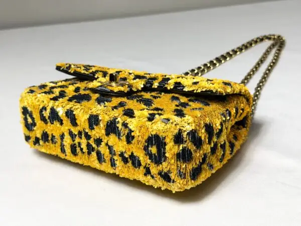 Chanel 26A Leopard Sequins Mini Flap Bag