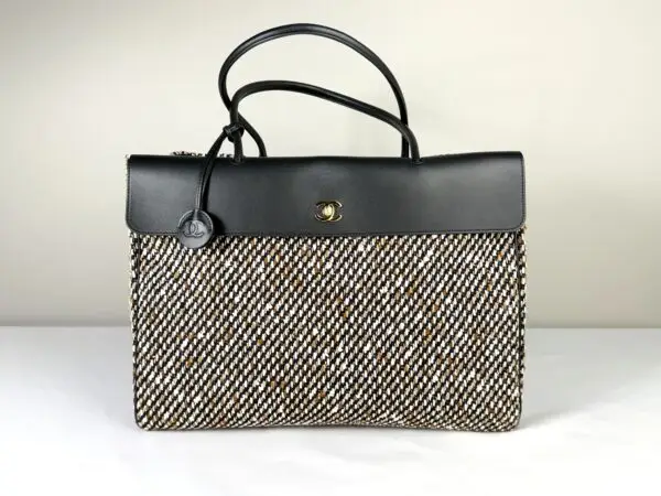 Chanel 26A Tweed Maxi Urban Essential Shopping Bag