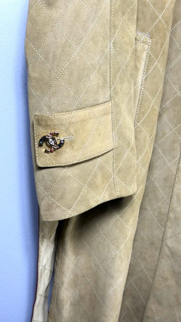 Chanel 26B Khaki Suede Coat